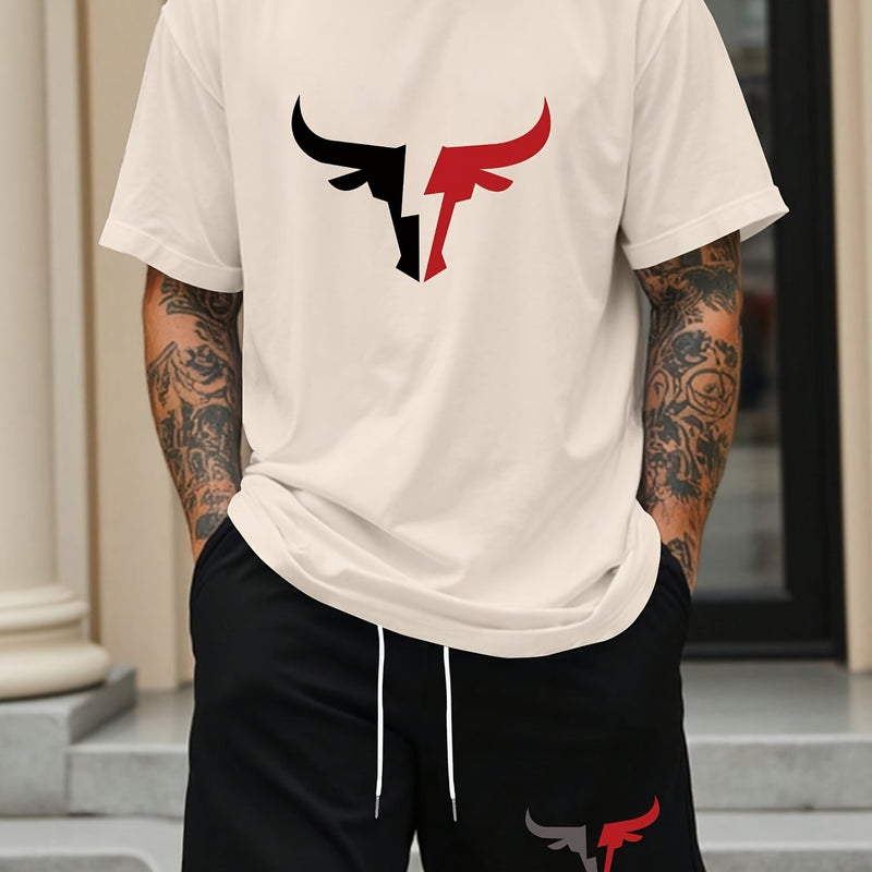 Men's Plus Size Summer Casual Short Sleeve T-Shirt.