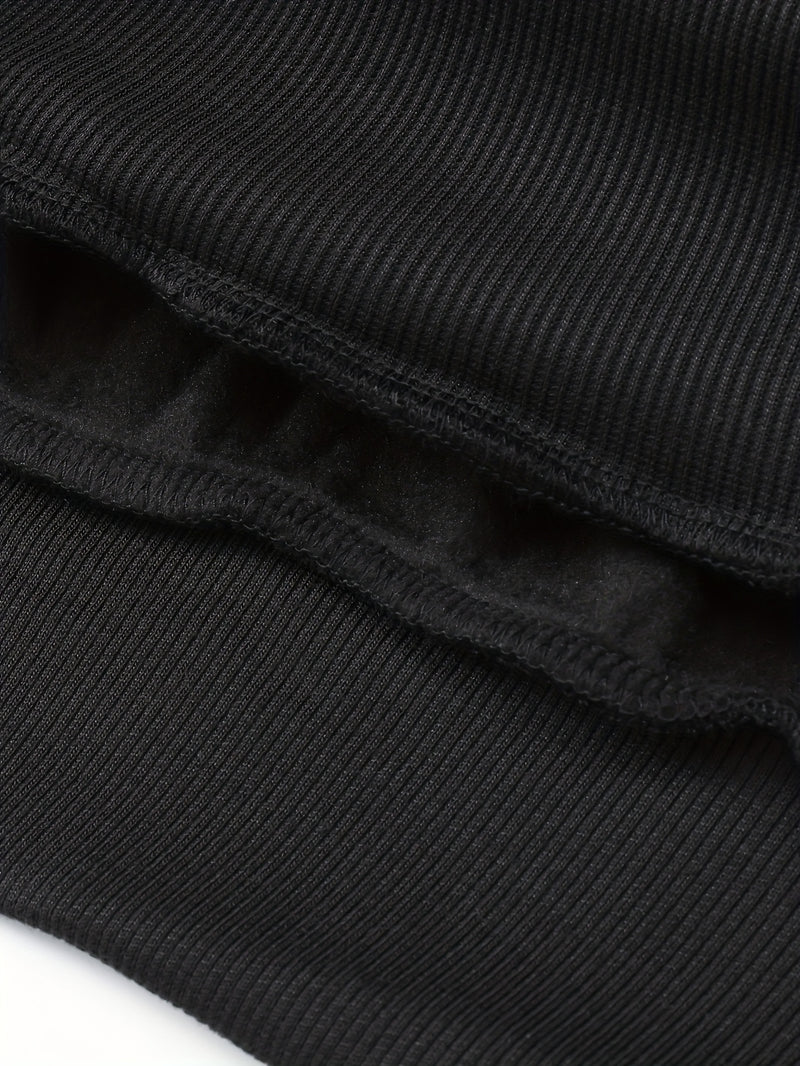 Hooded Zip-Up Jacket Set with NY Letter Prints on The Front And Back.