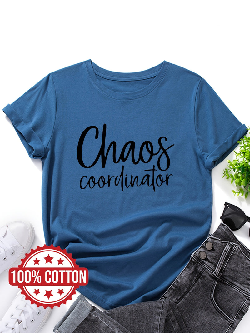 Women's "Chaos Coordinator" Graphic Print T-Shirt.