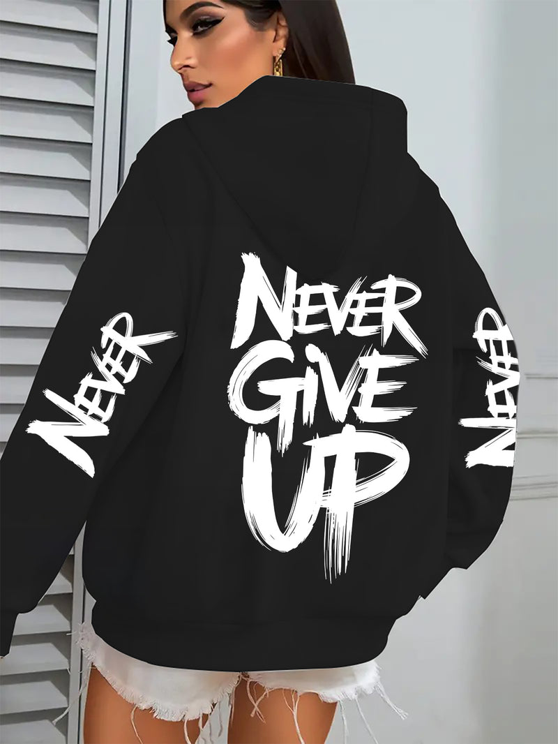 Women's Casual Zip-Up Hoodie.