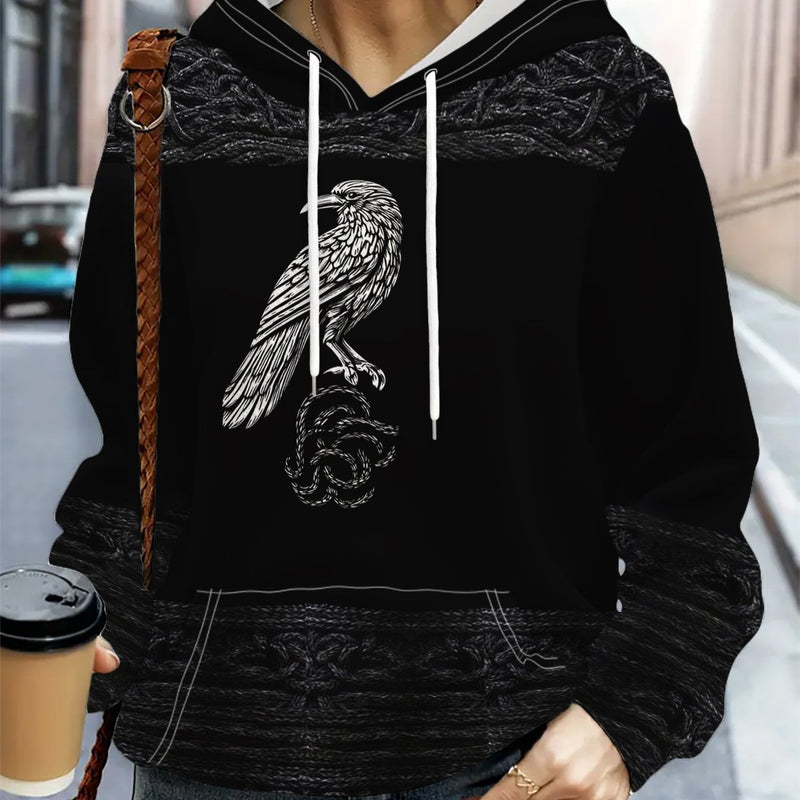Women's Casual Hoodie with Silver Thread.