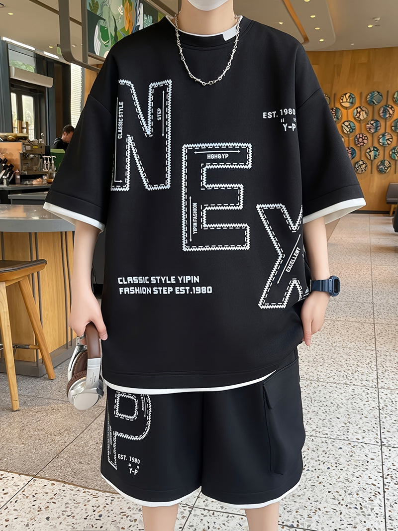 Sportswear Set, Youth Student Casual Two-Piece Outfit.