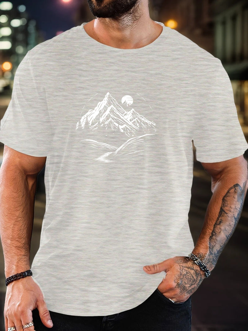 Men's Casual Crew Neck Short Sleeve T-Shirt.