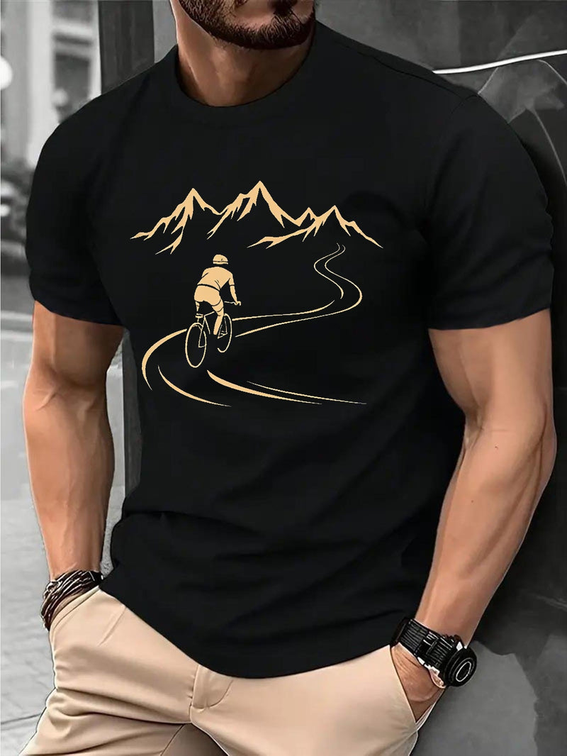 Men's T-Shirt Summer Casual Sports Fashion, Crew Neck.