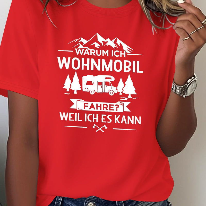 Women's German-Themed RV & Camping T-Shirt.