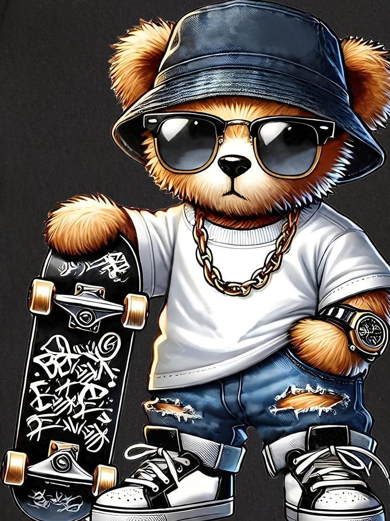 3pcs Cartoon Print Summer Short Sleeve Baby Romper Bodysuit.