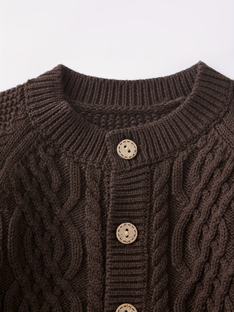 Boys And Girls Toddler Knitted Cardigan Sweater.