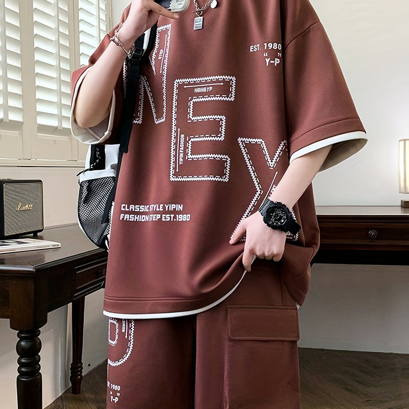 Sportswear Set, Youth Student Casual Two-Piece Outfit.