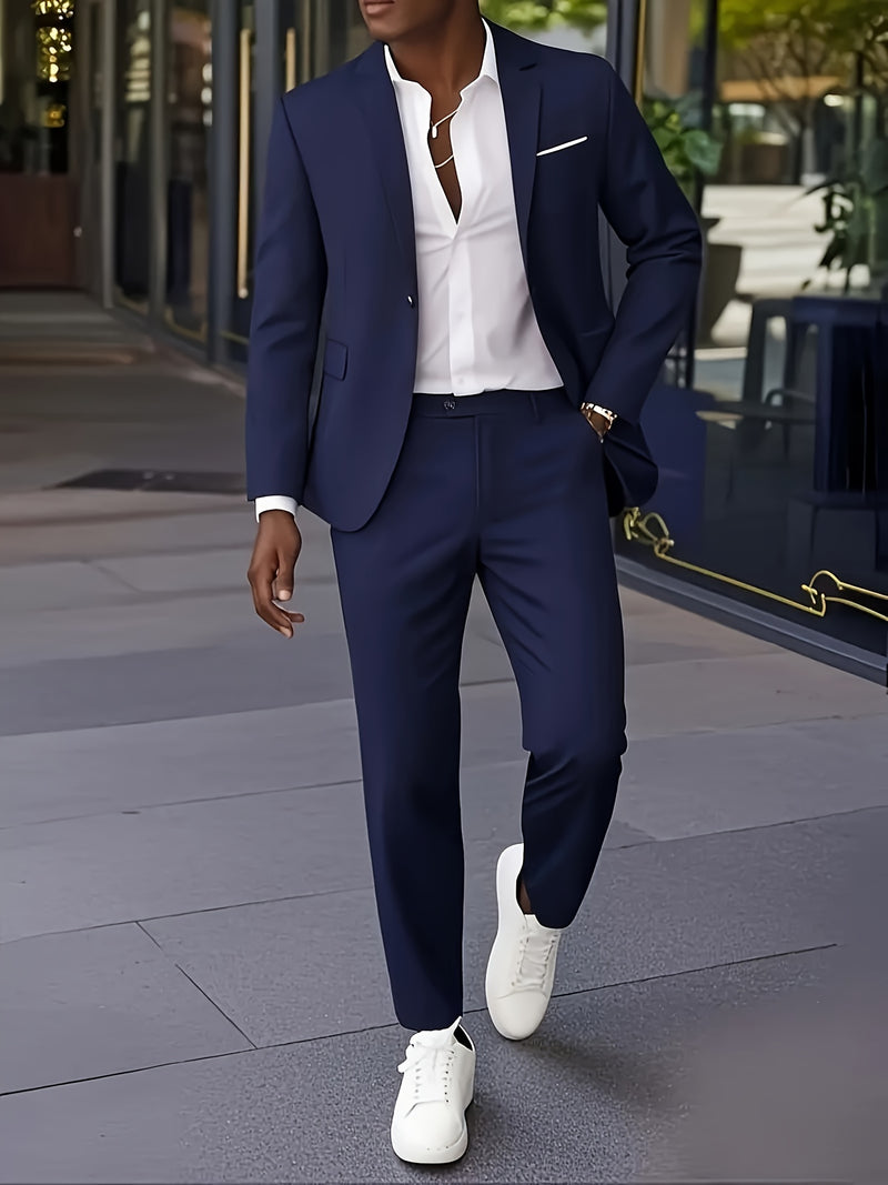 Men’s 2pcs Classic Suit Set.