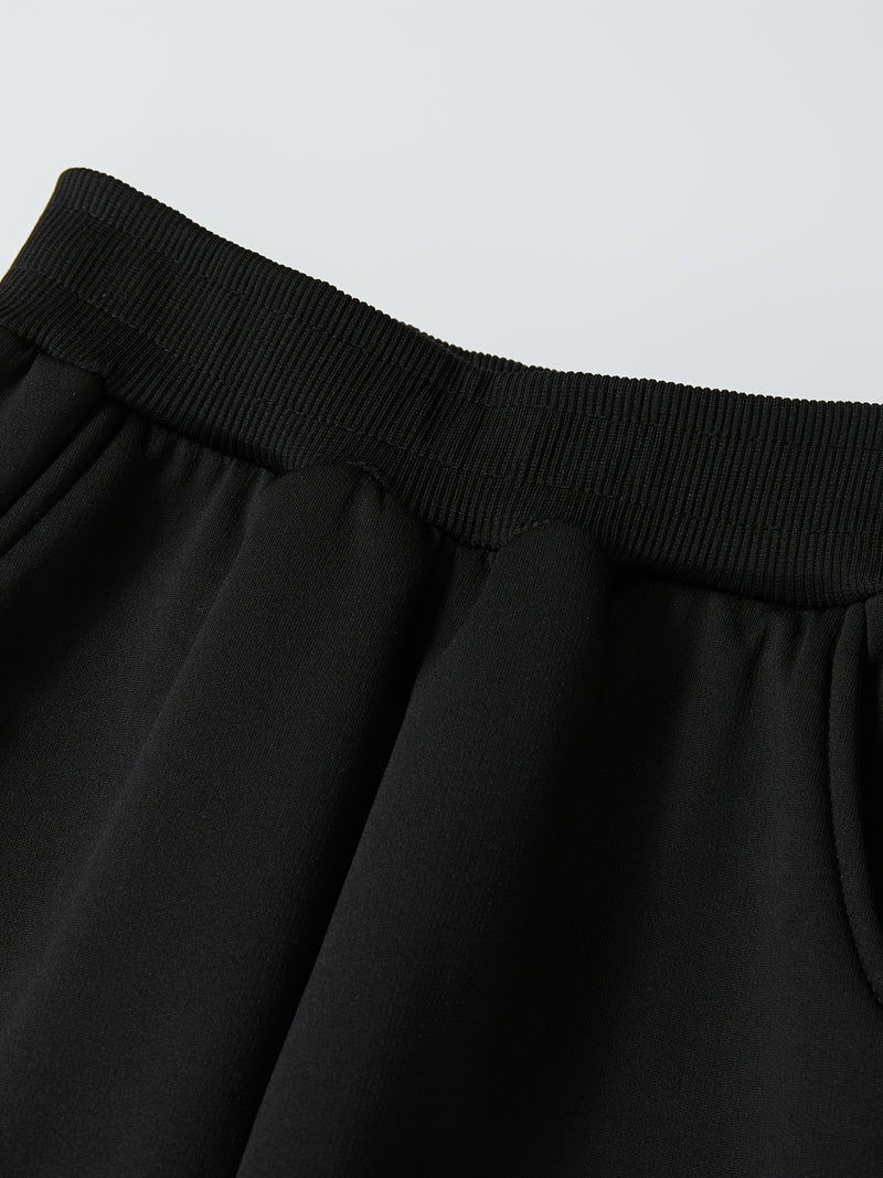 Boys Thick Plush-Lined Zip-Up Jacket + Pants Set.