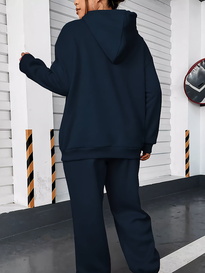 Women's Polyester Hooded Tracksuit with Cat Print.