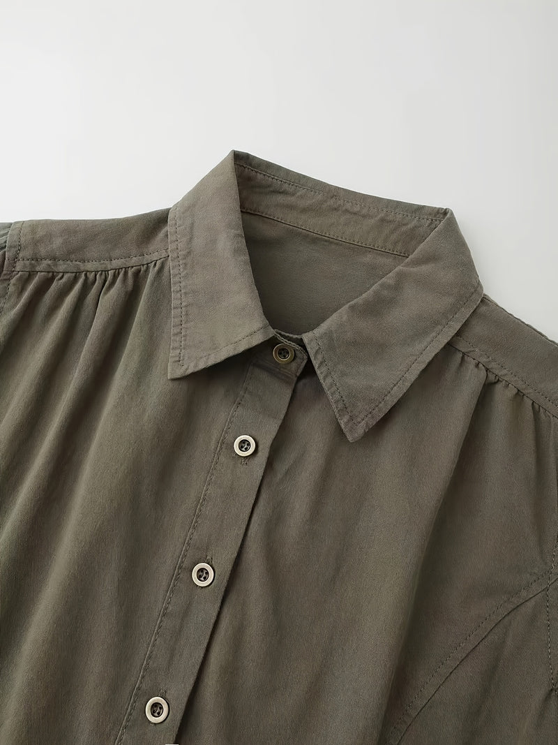 Women's Classic Vintage Dark Green Mature Western Style Slim.