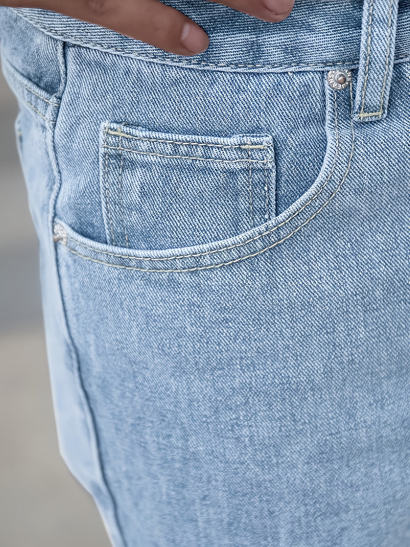 Men's Casual Stretch Denim Long Pants.