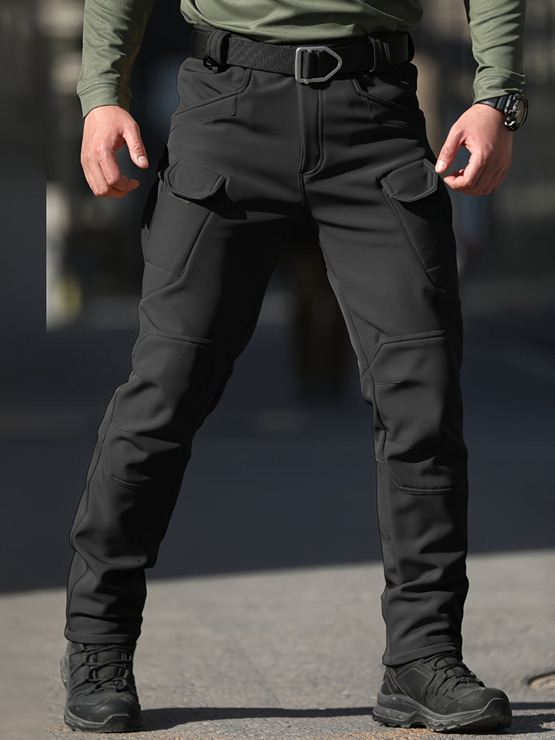 Autumn and Winter Men's  Fleece-Lined Two-Piece Set.