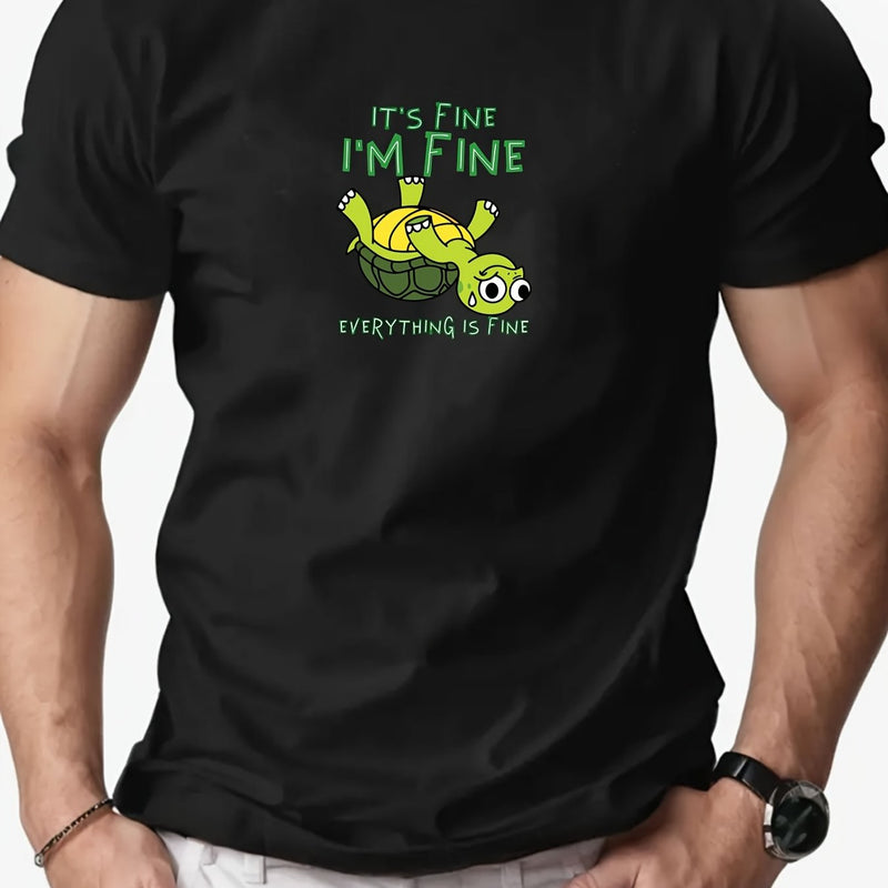 Men's Summer Casual Crew Neck Short Sleeve T-Shirt.
