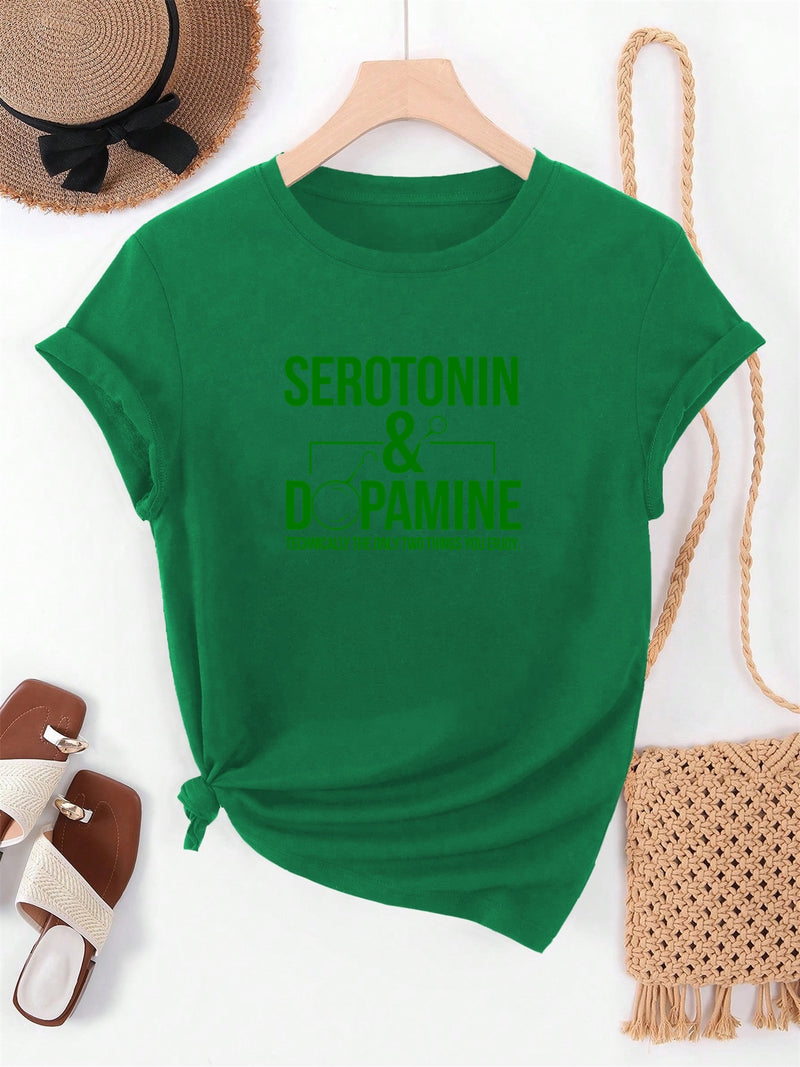 Women's Graphic Summer Casual Short-Sleeve T-Shirt.