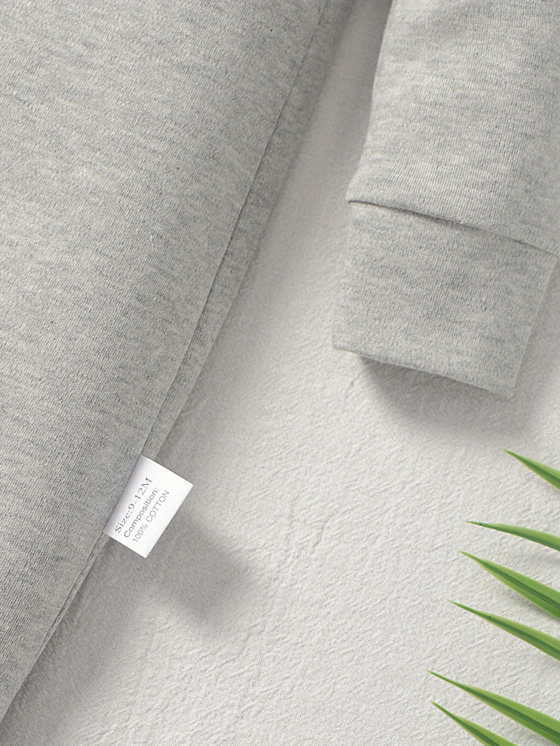 Pure Long-Sleeve Print Bodysuit, Casual Long-Sleeve Jumpsuit for Autumn.