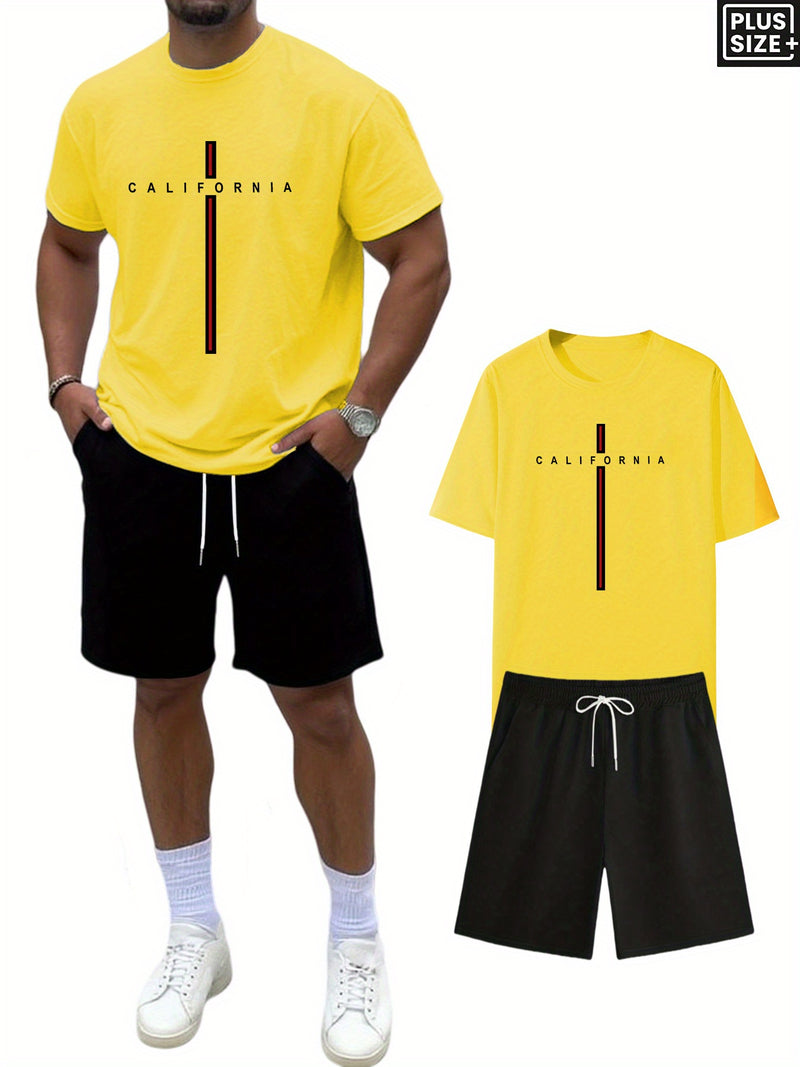 Plus-Size Men's Casual Short-Sleeve Shirts Paired.
