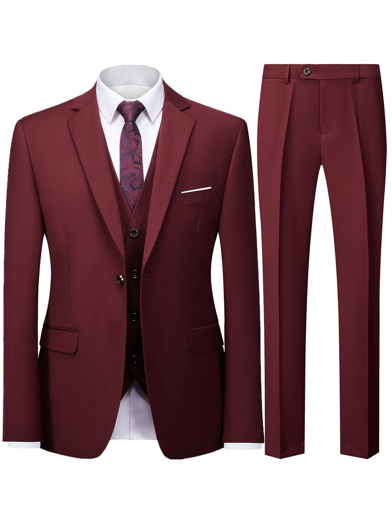 Set of 2 Men'S Formal And Wedding Suits,Tailored Jacket And Dress Trousers.