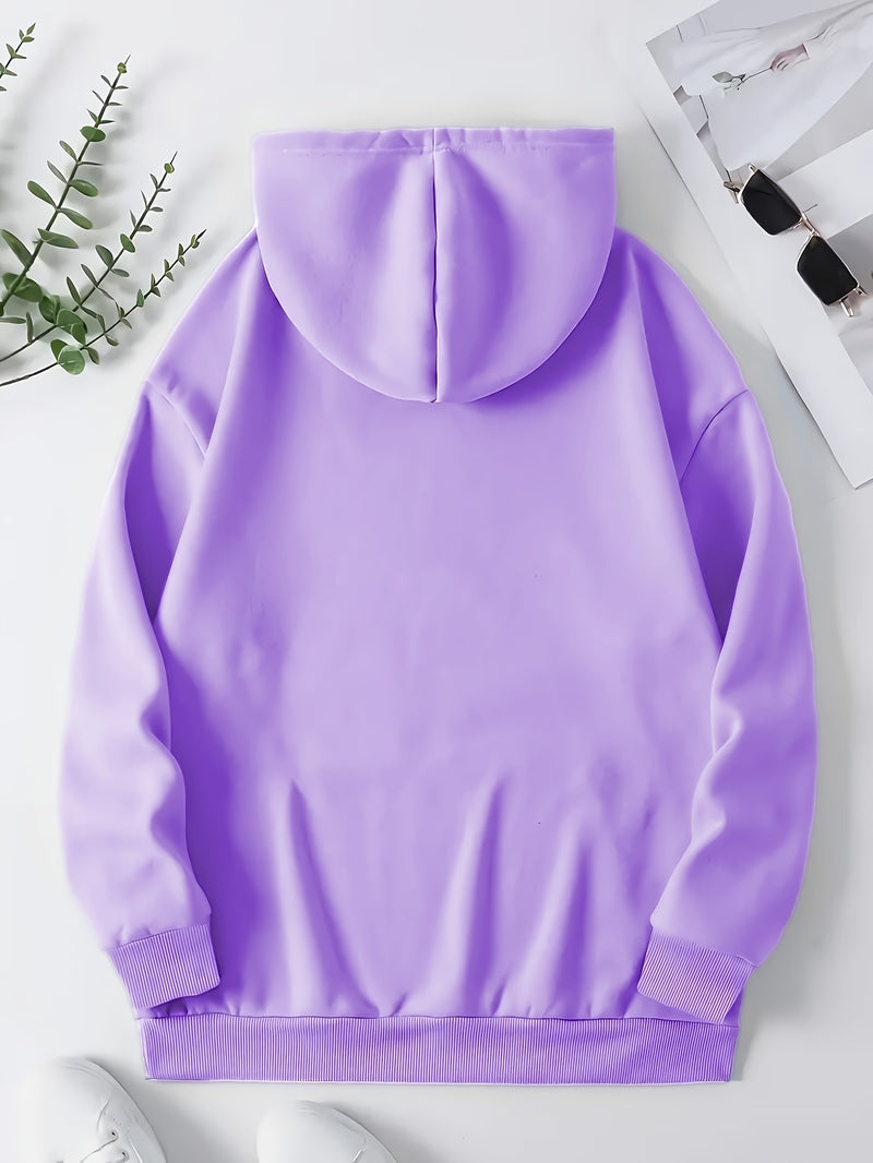Women's Cute Sloth & Letter Print Hoodie.