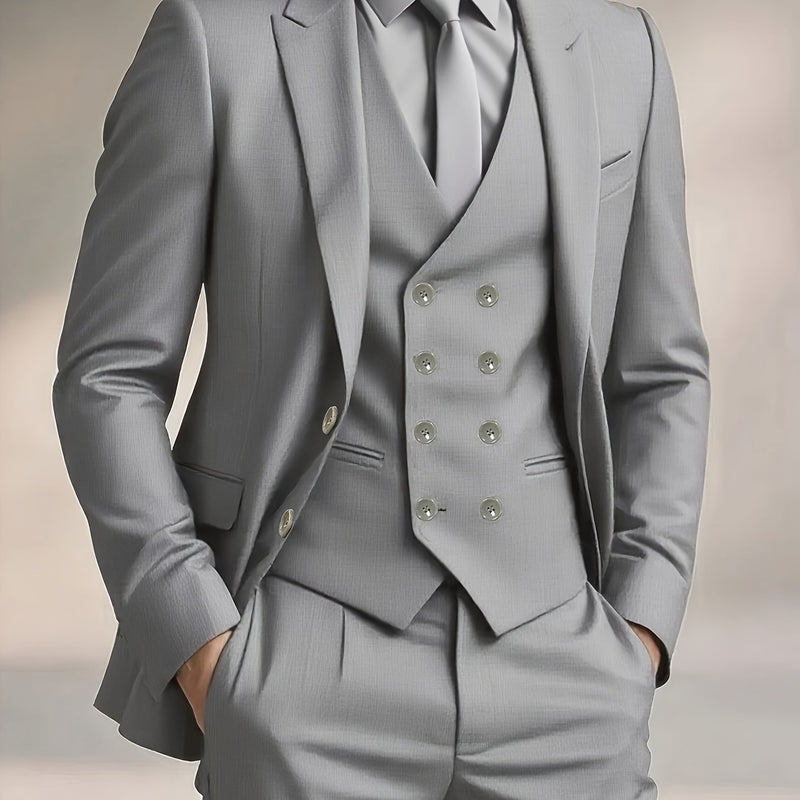 A Three-Piece Suit for Men Suitable for Weddings And Formal Occasions.