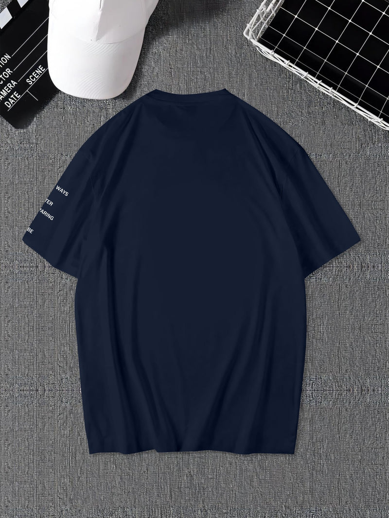 Men's Graphic Print Round Neck Short Sleeve, a Gift for Boyfriends.