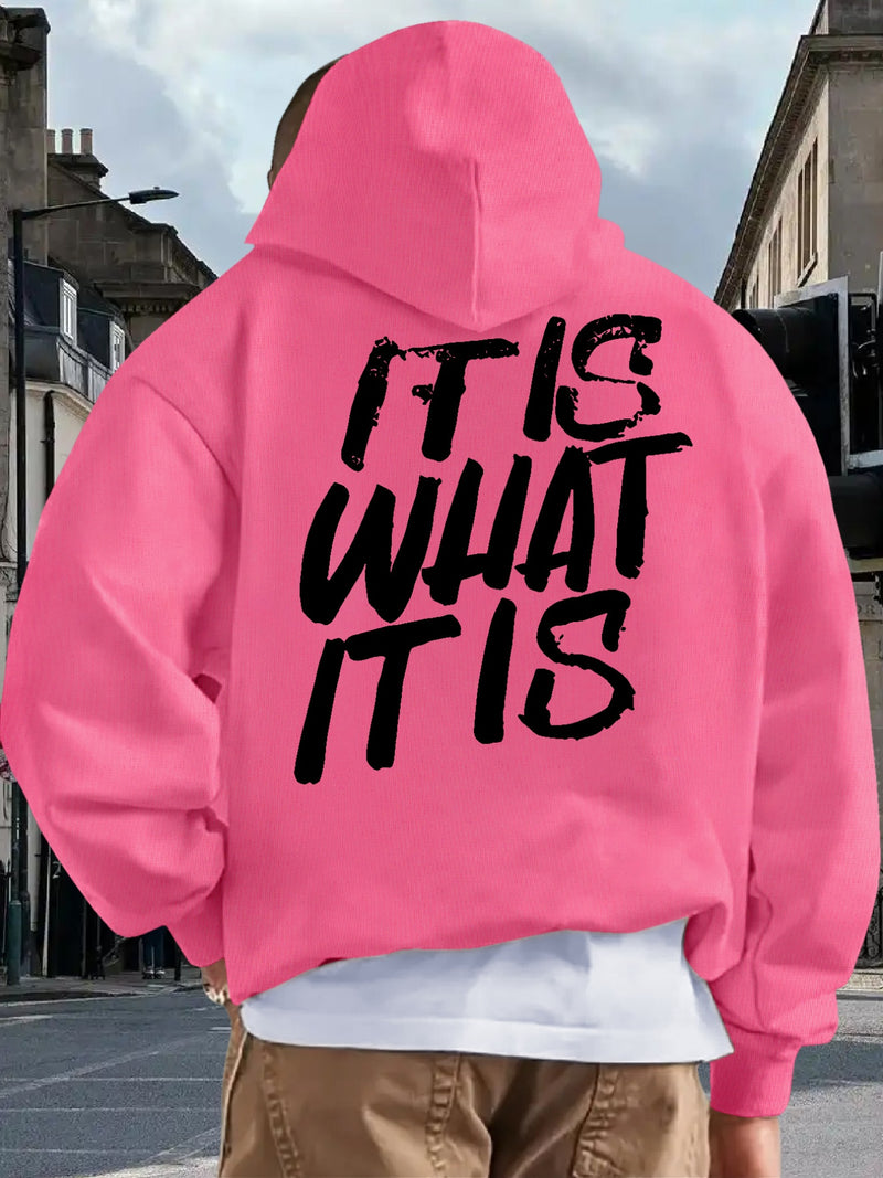 Men's Hooded Printed Sweatshirt.