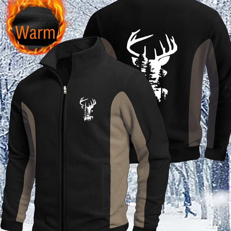 Men's Jacket Golf Stand Collar - Lined Thickened Top Men's Outerwear.