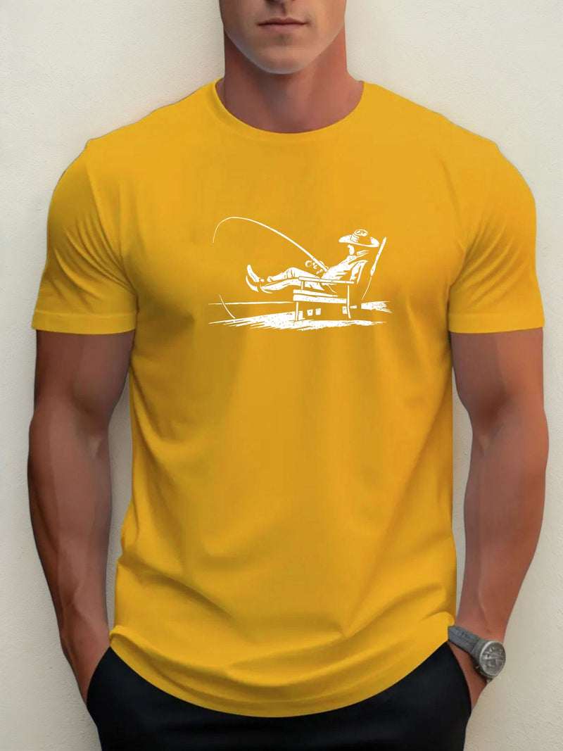 Men'S Casual Summer Cotton Crew Neck T-Shirt.