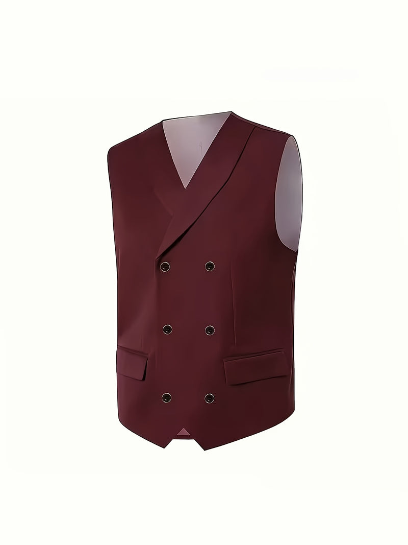 Men's Three-Piece Suit, Formal Business Attire Set, Includes Jacket.