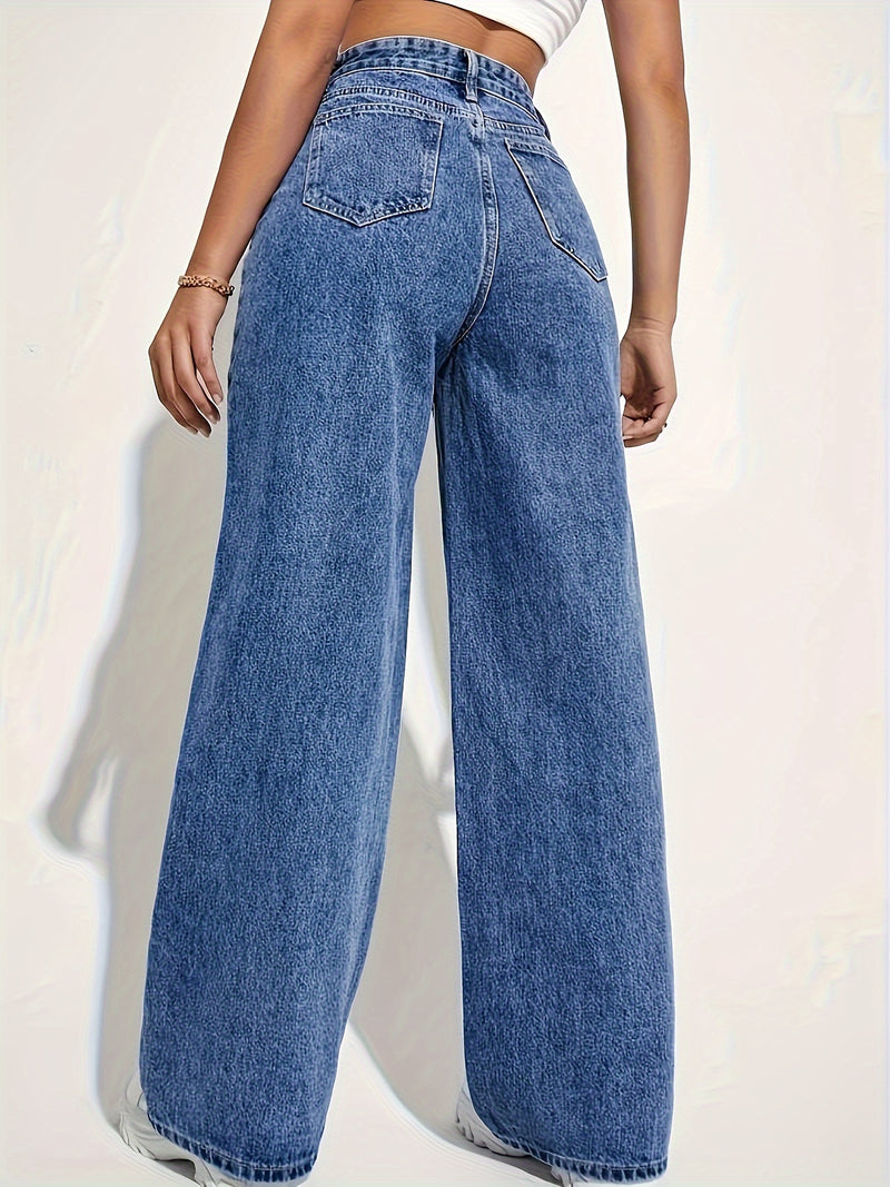 Women's Fashion Stretch Washed Denim Pants.
