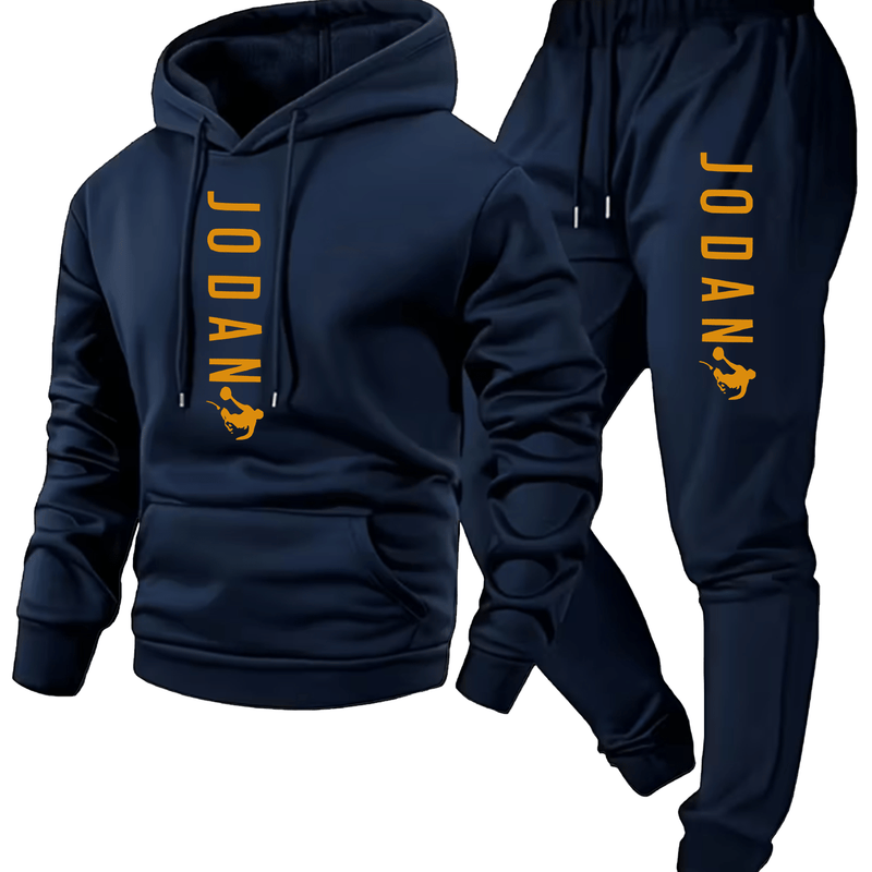 Autumn/Winter Men's -Lined Thick Hooded Sweatshirt and Jogger.