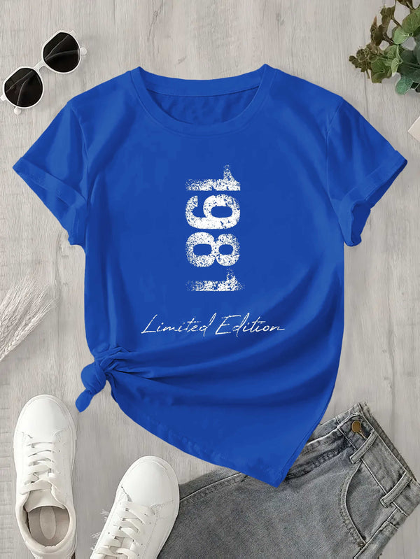 1981 limited edition Fashion Women's T-shirt Short Sleeves