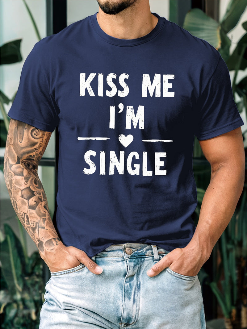 Men's Casual Short-sleeved Round Neck T-shirt.