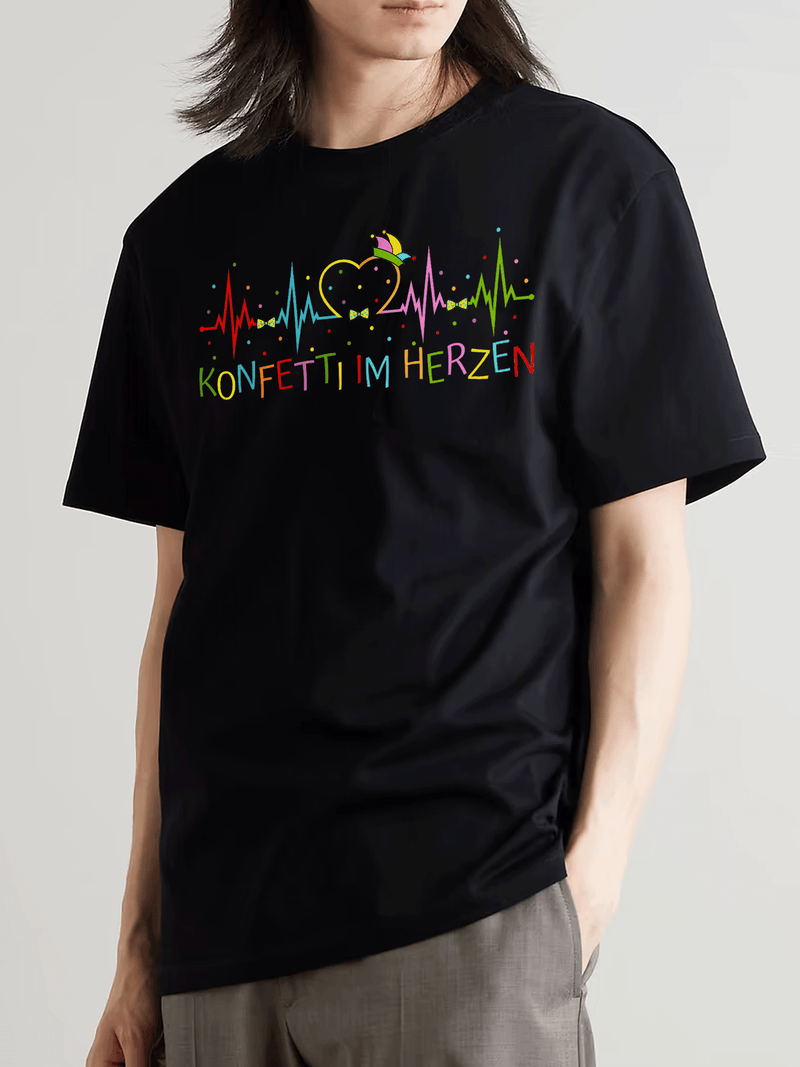 Confetti Carnival Fool's T-Shirt for Men and Women.