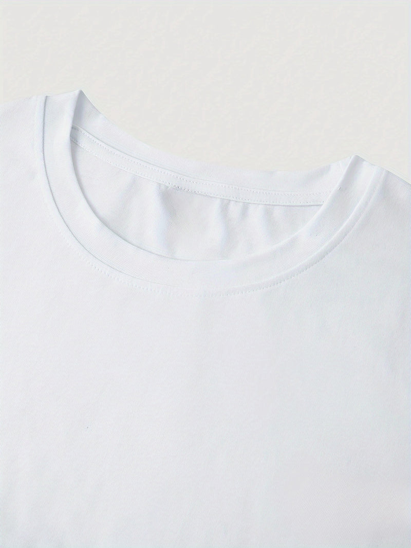 Men's Plus Size Summer Casual Short Sleeve T-Shirt.