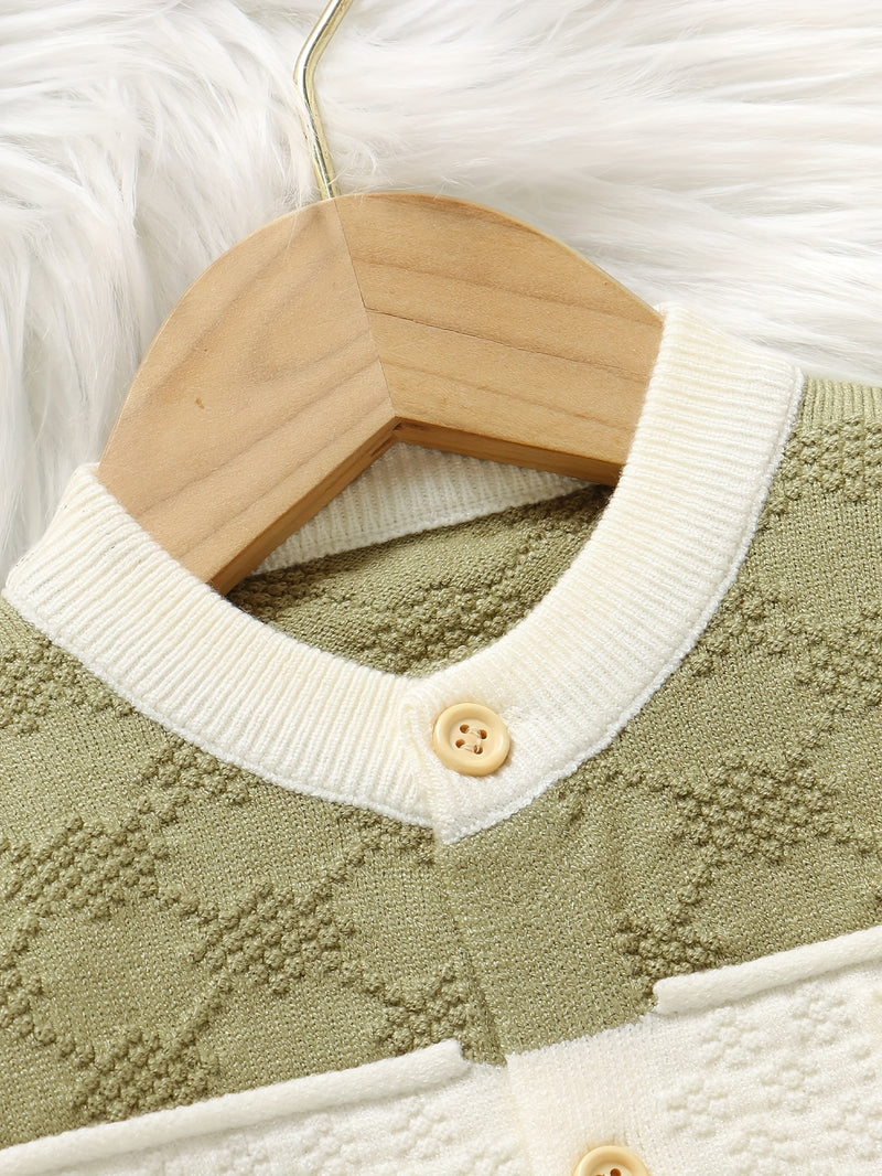 The Adorable Baby Boy'S Long-Sleeve Cardigan.