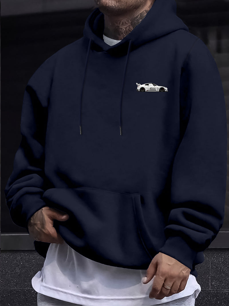 Racing Style,  Element Pattern Print Men's Hoodie.