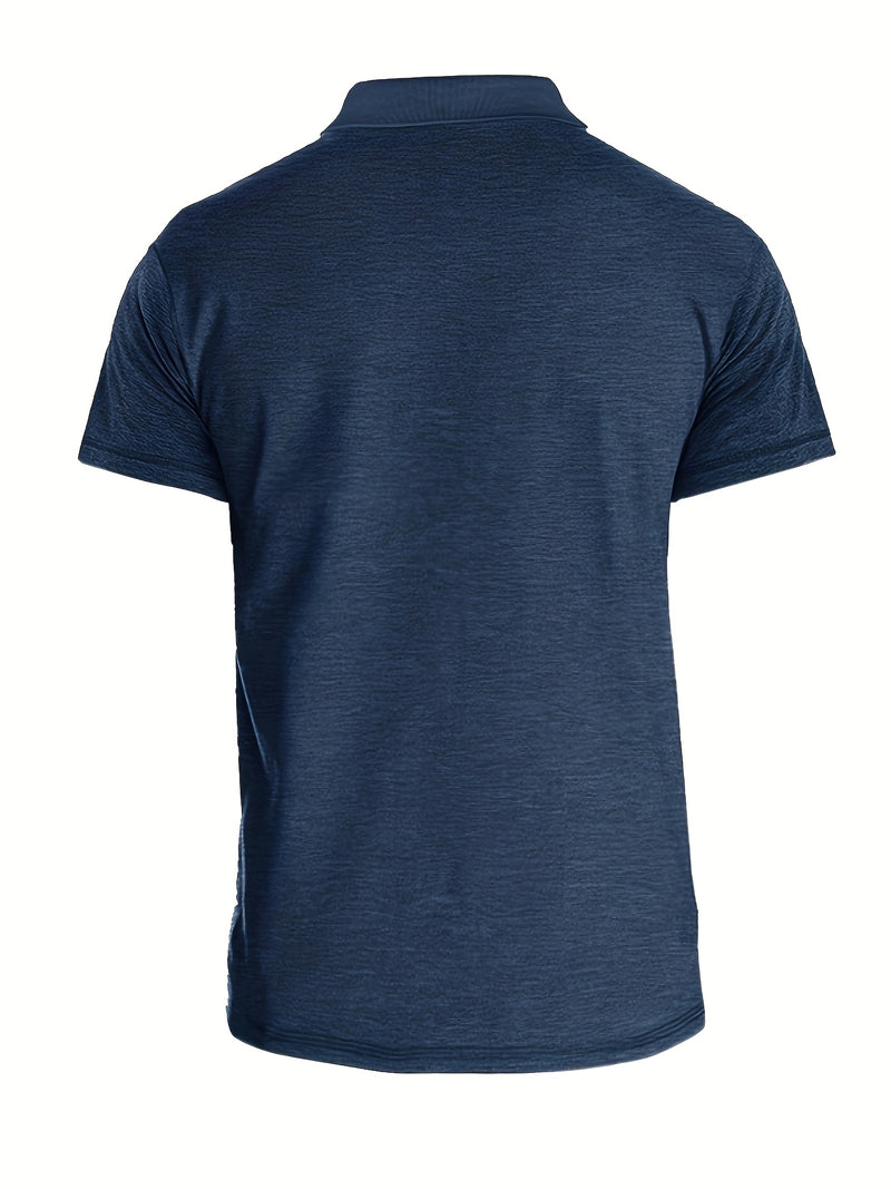 Men's Plaid Collar Pocket T-shirt.