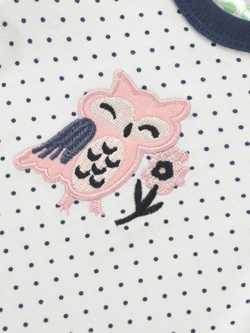 5pcs Newborn Baby Girl Bodysuit Set, Cute Casual Romper with Embroidery.