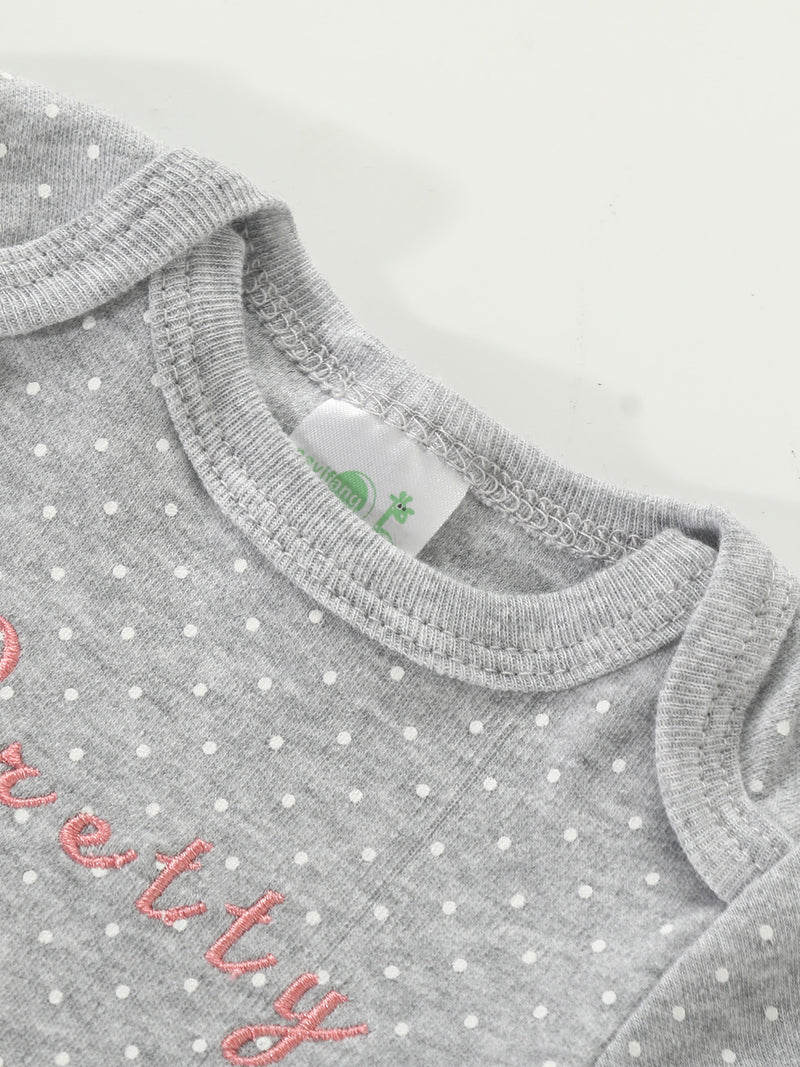 5pcs Newborn Baby Girl Bodysuit Set, Cute Casual Romper with Embroidery.