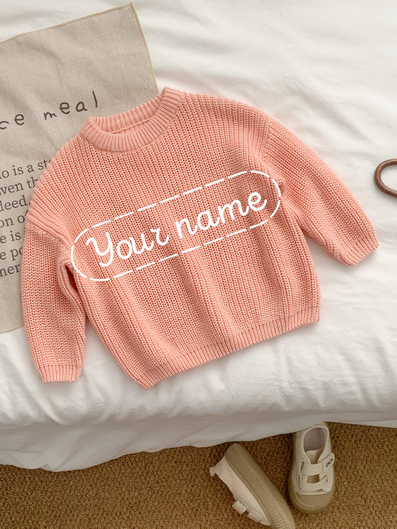 Customizable Girls' Casual Sweater.