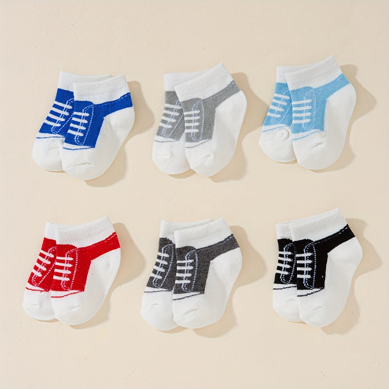 Six Pairs of Super Comfy And Fashionable Baby Socks.
