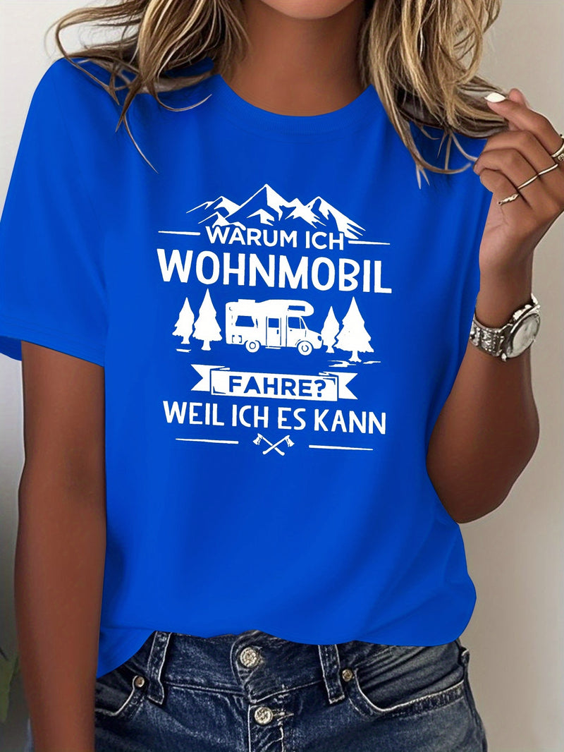 Women's German-Themed RV & Camping T-Shirt.