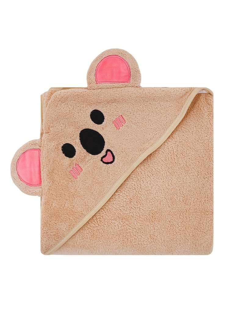 1-Pack Kids Hooded Bathrobe - Animal Cartoon Design.