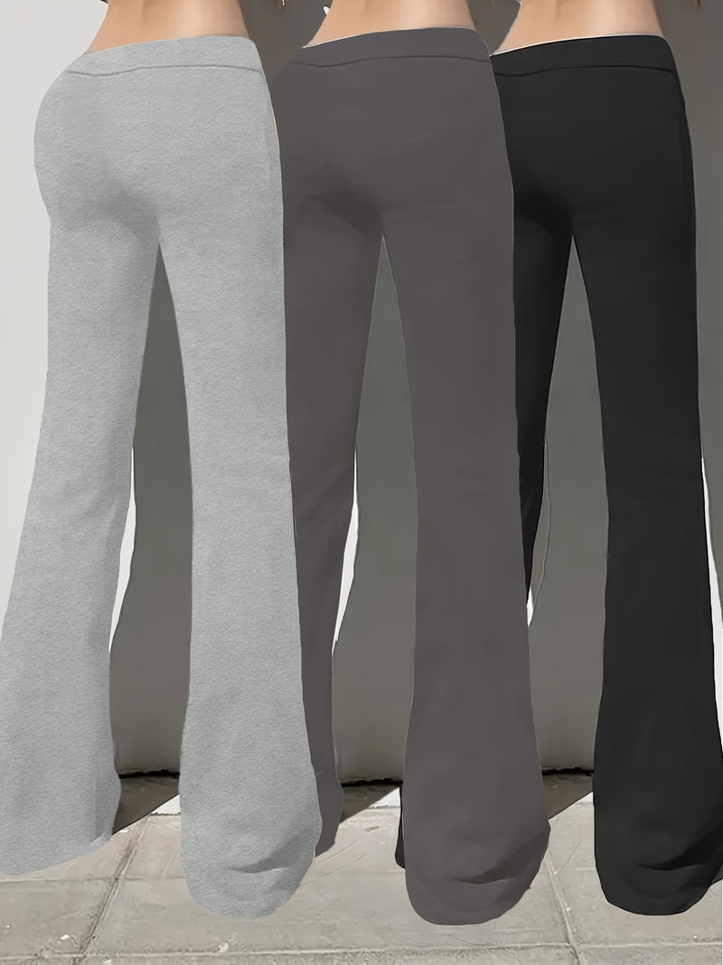 European and American Women's Fashion Flared Straight-Leg Pants.
