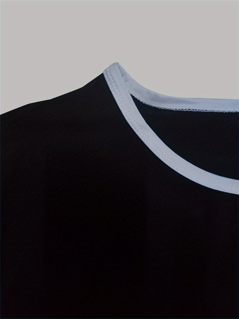 Women's Two-Piece Set Featuring a Cartoon Print of Black And White Cats.