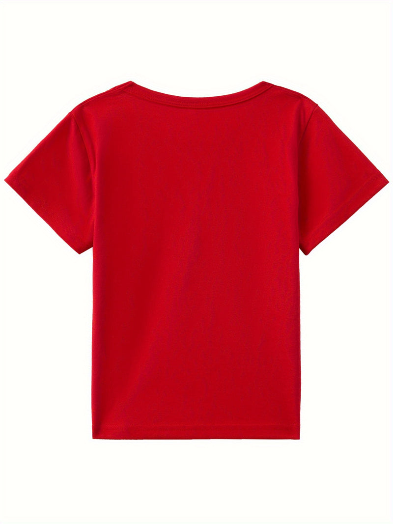 Custom Motorcycle Print Short Sleeve T-Shirt for Boys and Girls.