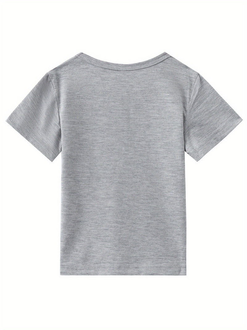 Custom Motorcycle Print Short Sleeve T-Shirt for Boys and Girls.