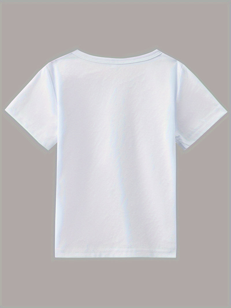 Custom Motorcycle Print Short Sleeve T-Shirt for Boys and Girls.